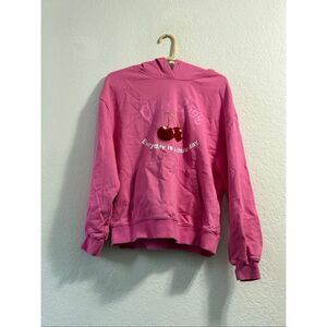 chuu  Hoodie Womans cherry sweatshirt XL